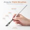 10 PCS Angular Paint Brush Set, Soft Anti-Shedding Nylon Hair Long Handle Angled Paint Brushes, Suitable for Artists and Beginners for Watercolor, Acrylics, Ink, Gouache, Oil, Tempera